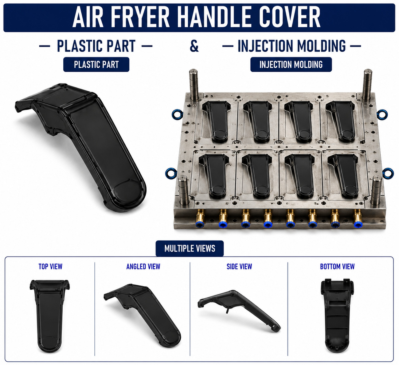 Air Fryer Plastic Handle Cover Mould and Moulding Service